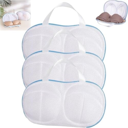 3 Stück BH Wäschenetz für Waschmaschine,Bh Waschbeutel Mesh Wäschenetz,Langlebige Netzs Wäschesäcke für Laundry Bag,Wiederverwendbare Unterwäsche Netz für Waschmaschine,für Bhs Unterwäsche