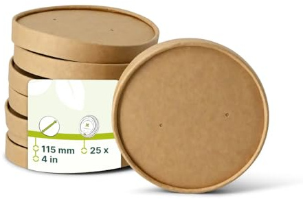 Karton-Membran-Deckel (bio-beschichtet) Ø 115 mm, braun