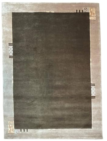 Rug Studios Teppich VENUS NEPAL - HANDGEKNÜPFT | Farbe: Braun | Größe: 170 x 240 cm | meliert | Vintagedesign | glamourös | Landhaus | Vintage | Modern | elegant | Wohnzimmer | Schlafzimmer | strapazi
