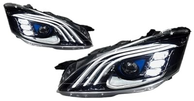 2 Stück Auto-Styling-Scheinwerfer, kompatibel mit W221-Scheinwerfern 2006–2013, Maybach-Styling, DRL-Kopflampe, LED-Projektor, Kfz-Zubehör(06-09 Night Vision)