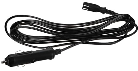 CLISPEED Portable Refrigerator Power Cable 12V Dc Figure-8 Car Cooler Lead Plug Replacement 3 Meter Length for Camping and Travel