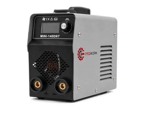 PROWORK MINI-140DT Saldatrice Inverter MMA 140A 230V, Display Digitale, Elettrodi Ø1,6–3,2 mm, Hot Start, Arc Force, Anti Stick, Compatta e Portatile