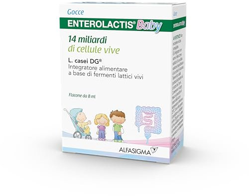 Enterolactis Baby Gocce flacone da 8ml: equilibrio intestinale per neonati e bambini da 1a 4 anni