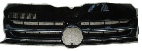 TVP Trade Vehicle Parts.co.uk Compatible With Front Bumper Centre Grille Black With Chrome Sportline Vw Transporter T5.1 2010-