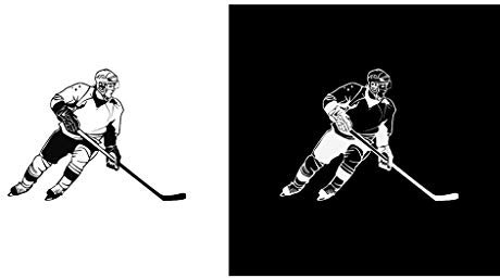 Haven Shop Auto-Aufkleber, 16 x 11 cm, Eishockey-Sportauto-Styling, modische Autofenster-Aufkleber für Auto-Styling weiß