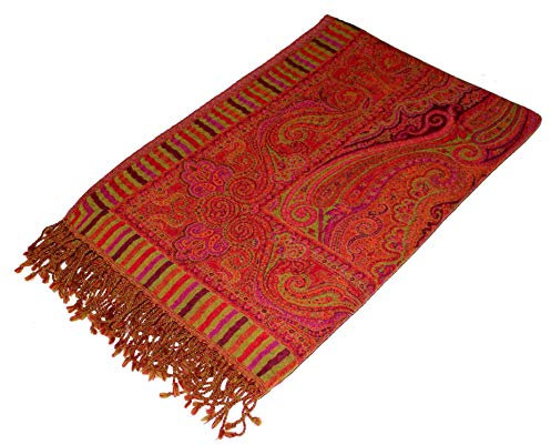 Lorenzo Cana Luxus Wolldecke Jacquard gewebt aus feinster Wolle vom Merino - Lamm Paisley Wohndecke Decke Wolle Sofadecke Kuscheldecke 140 cm x 200 cm - 9625977