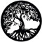 Baum des Lebens - Yggdrasil - Wandaufkleber Wandtattoo TREE OF LIFE Sticker Aufkleber - erhältlich in vielen Farben (Schwarz, 60 x 60 cm)