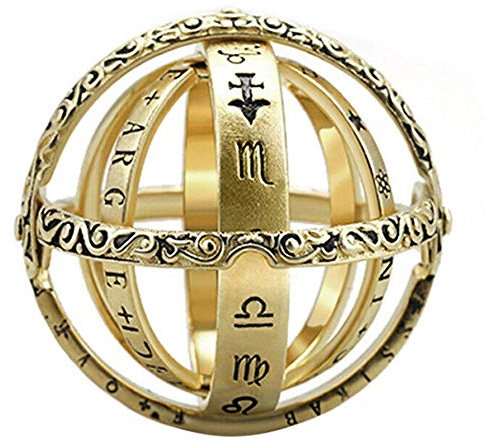 ECOSWAY Astronomical Sphäre Ball Ring Cosmic Finger Ring Kreis Liebespaar Geliebten Schmuck Geschenk - Silverb, 8