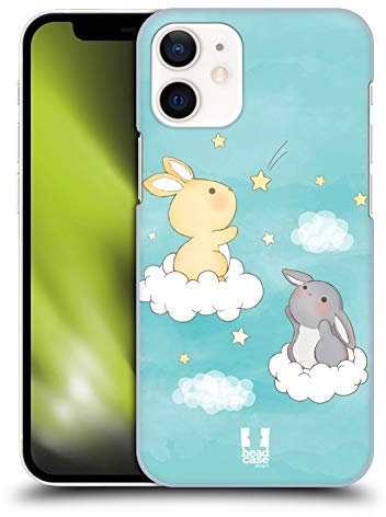 Head Case Designs Blue Starcatcher Bunnies Hard Back Case Compatible With Apple iPhone 12 Mini