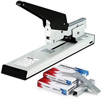 IMLIKE Heftgerät mit 2000 Heftklammern: 100 Blatt hohe Kapazität Büroheftgerät, manuelles großes Heftgerät, Metall für Papierbindung, inklusive 23/8 und 23/13 Heftklammern je 1000 Stück