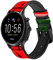 Watermelon Leather Smart Watch Band Strap For Fossil Hybrid Smartwatch Nate, Hybrid HR Latitude, Hybrid Smartwatch Machine Size (24mm)