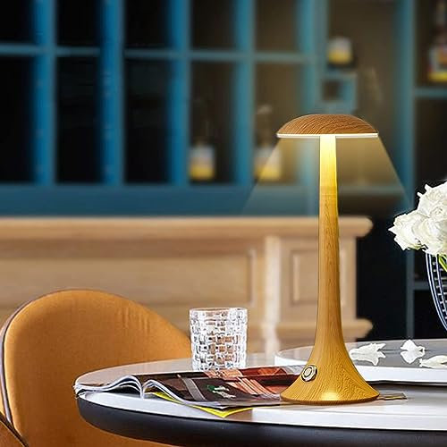 Kabellos Akku Tischlampe Aufladbar LED Tischleuchte Touch Dimmbar für Restaurant Bar Outdoor Esstisch,1800mAh Batterie, Tragbar Nachttischlampe ohne kabel, Warmweiß Akku Lampe,Natural color