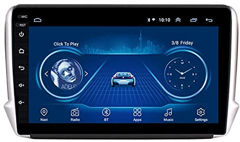 Autoradio Android 10 - Applicabile per Peugeot 2008 208 2014-2018, Car Audio Digital Touch Screen Head Unit Auto Media Player Navigazione GPS 10,1 Pollici Multimedia Radio FM,4 Core-WiFi: 1+32G