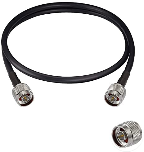 Vecys N a N Maschio Ponticello N Maschio a N Maschio Cavo Coassiale a Bassa Perdita RG58 3FT/1M per 3G 4G 5G LTE Antenna Ham Radio GPS WiFi