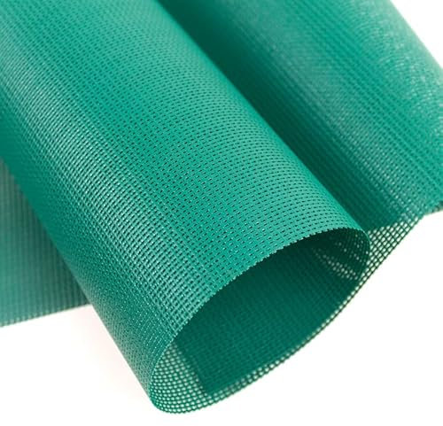 Giuri Tessuti - Fascia OMBREGGIANTE in PVC Microforato al Metro, per Pergola e Gazebo (Verde, 80 CM)