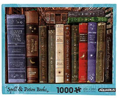 AQUARIUS Spell & Potion Books Puzzle (1000 Teile Puzzle) – blendfrei – präzise Passform, 55,9 x 71,1 cm (65489)