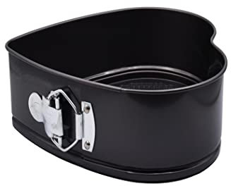 Abcsea 1 Pieza Moldes para Tartas, Molde Desmontable Corazon Revestimiento Antiadherente, Molde para Budín, Molde para Hornear Pasteles, Moldes para Pasteles Horno, Libre de PFOA, 17 cm