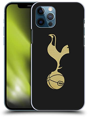 Head Case Designs Offizielle Tottenham Hotspur F.C. Schwarz und Gold Badge Harte Rueckseiten Handyhülle Hülle Huelle kompatibel mit Apple iPhone 12 / iPhone 12 Pro