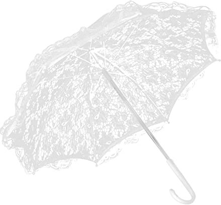 Spitzenschirm, Brautspitzenschirm, Stockschirm, Bankett, Kinder, Bühnendekoration, Verlobung, Fotografie, Requisite, Mini-Größe(51239 weiß)