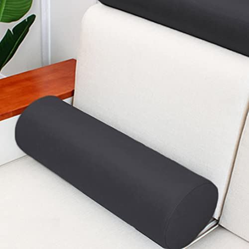 GGoty Rundes Nackenrolle, wasserdicht, für Sofa, Couch, Bett, Armlehne, PU-Kopfteil, Nackenkissen für Sofa/Bett/Auto (10 x 40 cm, schwarz)