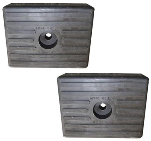 Rebadis Patin d'étrave pour remorque Bateau. Lot de 2 butées. 130x100x36mm. Haute qualité Fabrication Française