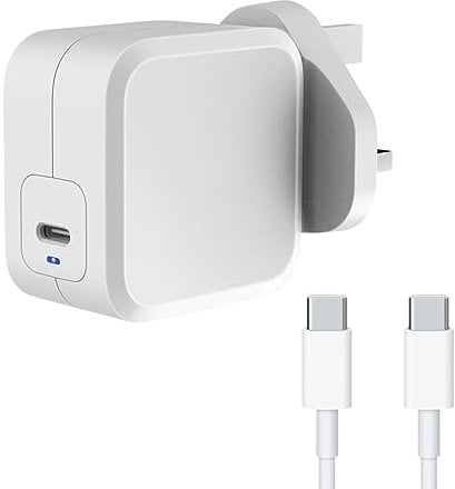 Wikiparts* New 45W USB-C White Charger Replacement For HP Chromebook 11A G6 EE Laptop Type-C Power Supply Ac Adapter