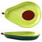 Levemolo Avocado Shaped Ceramic Salad Dish Snack Plate for Fruit Dessert and Appetizers Kitchen Serving Tray for Home and Restaurant Use
