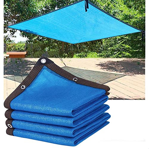 ZHJSHOU 90% Sonnensegel Schattiernetz GewäChshaus Rechteckig,UV-Schutz-Sichtschutz mit Ösen,für Carport Garten Gartenzaun Matte Balkon,Blau,0.5X1m/1.64X3.28ft