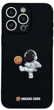 Yonds Queen for iPhone 14 Pro Cute Case, Cool Cartoon Astronaut Space Planet Moon Design Stylish Soft TPU Bumper Shockproof Anti-Slip Protector Case (iPhone 14 Pro, Planet)