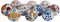 Royal Kraft 20 Vintage Ceramic Knobs, Vintage Style, Multicolour, Painted, for Kitchen Cupboards, Door and Drawer, Wardrobe, 10 Designs x 2 Pieces = 20 Knobs), Sknob012