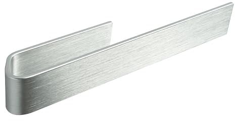 Design Hamburgo Colgador de Trapo de Cocina I Cuelga Trapos Adhesivo I Sin Taladro I Moderno Soporte de Fregadero para Paños de Cocina | Plateado Cepillado
