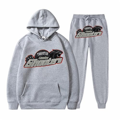 JKJFJKA Corteiz Trapstar Jogginganzug Corteiz Trapstar Jogginganzug Trapstar Hose Jogginganzug 2-Teilig Kurzarm Corteiz Trapstar Jogginganzug Trapstar Herren Anzug Unisex Jogging Grau S
