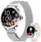 Smart Watch for Women, 1.1 AMOLED Bluetooth Small Smart Watch with HR SpO2 Sleep Monitor, 110+ Sport Modes smartwatch, IP68 Waterproof Womens Smart Watches for Android IOS Silver 款式