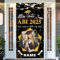 Dicodes Personalisierte Graduation Tür Banner ABI 2025 Prüfung Bestanden Zeichen Dekorationen Banner für Graduation Party(Schwarz und Gold)