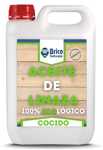 Aceite de Linaza para la Madera COCIDO | Ladrillo, Terrazo, Teja | Nutrición | Ecológico (25 Litros)