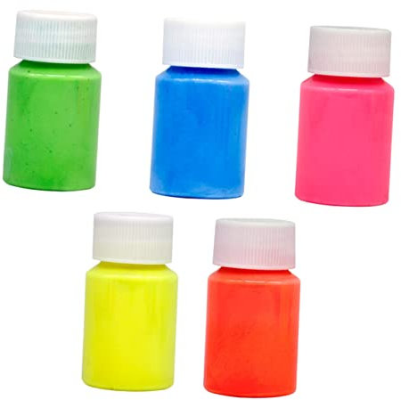 SEWACC 5piezas Que Brilla De Pintura Fluorescente Para Manualidades y Decoración