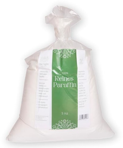 BwLights - Hochwertiges Paraffinwachs in Weiß | Wachsgranulat zum Schmelzen & Herstellen deiner eigenen Kerze | 100% Paraffin | leichtes gießen & beständiges Abbrennen (25 kg)