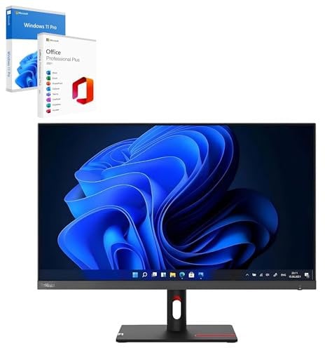 Lenovo Computer completo di monitor 27 Pollici Ultra Slim IPS i5 10500 fino a 3.80 GHz 16GB Ram 512 GB SSD DVD-RW Win 11 Pro Office 2021 Pro Garanzia 36 mesi