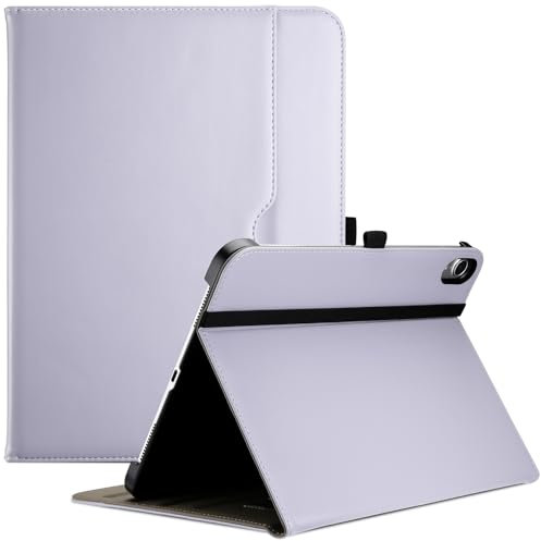 ProCase per iPad 11a Generazione A16 11 Pollice 2025/iPad 10a Generazione Caso 10.9 Pollice 2022, PU Custodia in Pelle Business Stand Cover Multi-Angle Viewing -Viola