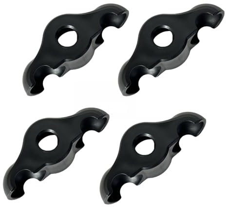 cfpqv 4 Pack Indoor Cycling Snap Feet Adapters with 8 Pack Tennis Stability Accessories for Resistance Trainer Home Workout Equipment Fahrrad Uhr (Black, One Size)