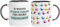 TAZALAND | Taza Personalizada para Profesores | Negra - 350 ml | Regalo Original Fin de Curso | Taza Recuerdo con Huellas de Alumnos | Detalle Maestra Infantil y Primaria
