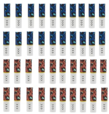 KIWI Lot de 40 Coton tips de remplacement pour KIWI (Sans E-liquide, Sans nicotine ni tabac) (bleu marine et rouge)