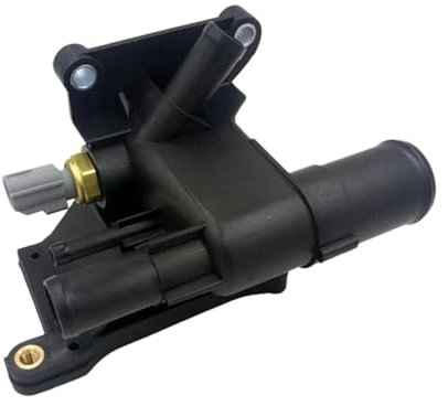 Car Engine Thermostat Motorkühlsystem Wasserauslass Kühlung Thermostatgehäuse/Passend for 06-13 Mazda 3 5 6 10-12 CX7 LF94-15-17Z LF941517Z Thermostat with Casing,