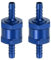 QUARKZMAN 2 Stück 6mm (1/4) Kraftstoffrückschlagventil, Einweg-Rückschlagventil, Aluminiumlegierung Steuerzubehör für Benzin, Diesel, Gas, Öl, Luft, Wasser, Blau