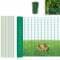 Aufun Begrenzungszaun mobiler Zaun 1m Hoch, 50m Lang, Camping, Gartennetz, inkl. 50 Pfähle und 150 Bindebänder, Hundezaun Hühnerzaun Weidezaun Gartenzaun Steckzaun ideal für Haus, Hof, Grün