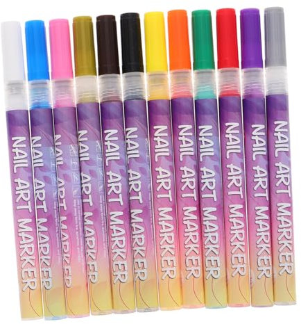 WRITWAA 1 Satz Nagelkunst-Graffiti-Stift nail art supplies nail art pens nail art markers quick drying nail polish fine tip paint pens Nagelkunstwerkzeuge Nagelstift Nagellackstift Plastik