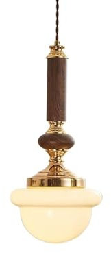 Modern Pendelleuchte Kleiner Kronleuchter im französischen mittelalterlichen Stil – kreative Schlafzimmer-Nachttischlampe mit milchig-weißem Glasschirm, E26-Deckenleuchte for Esszimmer, Küche, Bar und