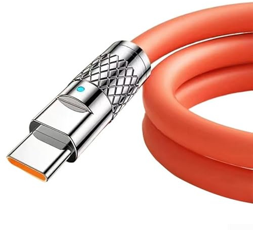 Cavo in silicone da tipo C a USB 120 W ricarica rapida per Xiaomi, per Huawei, robusto e affidabile (2 m)