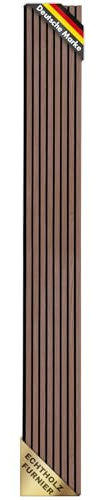 KARAT Akustikpaneele - Wandpaneele mit Echtholzfurnier für eine angenehme Raumakustik - Lamellenwand Holz und Filz - Wandverkleidung als Schallschutz, Schalldämmung (Black Walnuts, 275 x 27 cm)