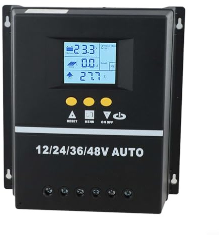 150A MPPT Solar Charge Controller, 12V 24V 36V 48V Auto LCD Display for battery Regulator for Off-Grid System, High Efficiency Solar Panel for CHARGER with Intelligent for PWM Technology(150A)